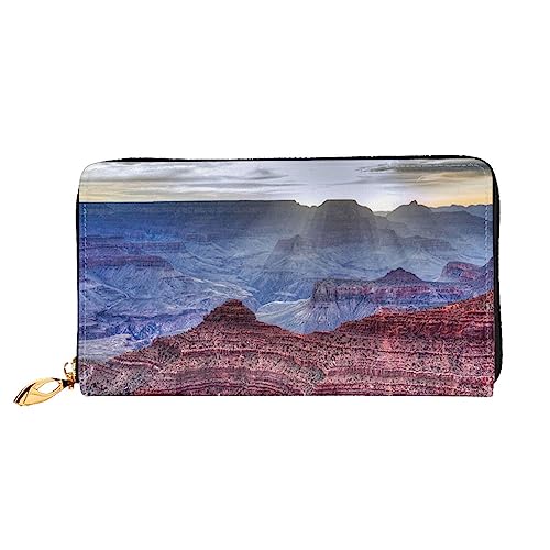 Apbdffjnf Grand Canyon Damen-Geldbörse, Leder, lang, Reise-Geldbörse, Kreditkartenhalter, Reißverschluss, Handtasche von Apbdffjnf