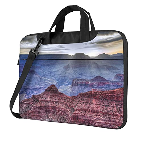 Apbdffjnf Grand Canyon Laptoptasche für Damen und Herren, Laptophülle, Computertasche, Aktentasche, Schultertasche mit Gurt, 33 cm, 35,6 cm, 39,6 cm, Schwarz , 14 inch von Apbdffjnf