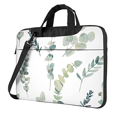 Apbdffjnf Laptoptasche für Damen und Herren, Laptoptasche, Aktentasche, Schultertasche, mit Gurt, 33 cm, 35,6 cm, Weiß, Schwarz , 13 inch von Apbdffjnf