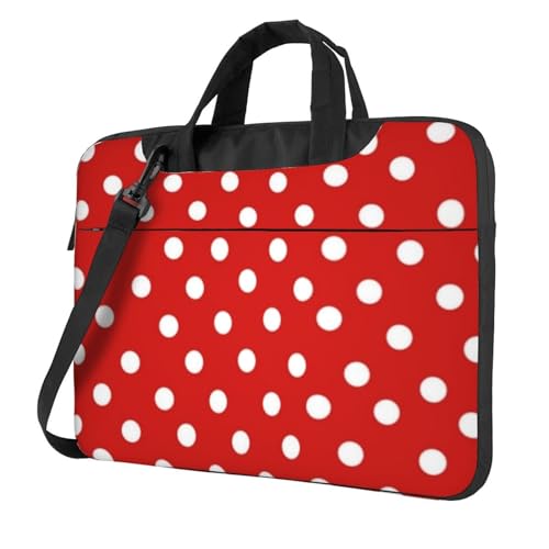 Apbdffjnf Laptoptasche für Damen und Herren, gepunktet, Laptoptasche, Aktentasche, Schultertasche mit Gurt, 33 cm, 35,6 cm, 39,6 cm (13 Zoll), Schwarz , 13 inch von Apbdffjnf