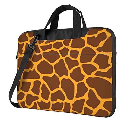 Apbdffjnf Laptoptasche mit Giraffen-Druck, für Damen und Herren, Laptophülle, Computertasche, Aktentasche, Schultertasche mit Gurt, 33 cm, 35,6 cm, 39,6 cm, Schwarz , 13 inch von Apbdffjnf