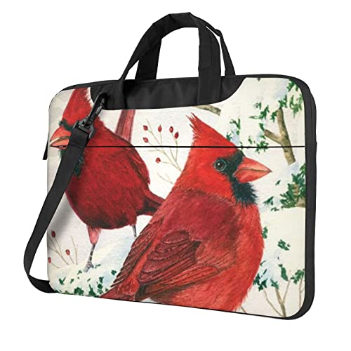 Apbdffjnf Red Birds Laptoptasche für Damen und Herren, Laptophülle, Computertasche, Aktentasche, Schultertasche mit Gurt, 33 cm, 35,6 cm, 39,6 cm, Schwarz , 13 inch von Apbdffjnf