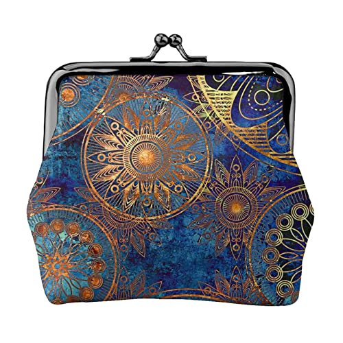 Atomic Stars Pattern Damen Mini Münzbörse Leder Geldbörse Tasche für den täglichen Gebrauch und Geschenke, Sternenhimmel-Muster, Einheitsgröße, Münztasche von Apbdffjnf