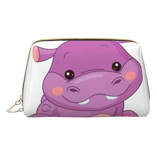 Cry Rabbit kleine Make-up-Tasche, Reise-Kosmetiktasche, Make-up-Tasche, PU-Leder, tragbar, vielseitig, Reißverschluss, Make-up-Tasche für Damen und Mädchen, Cartoon-Violett, Einheitsgröße, von Apbdffjnf