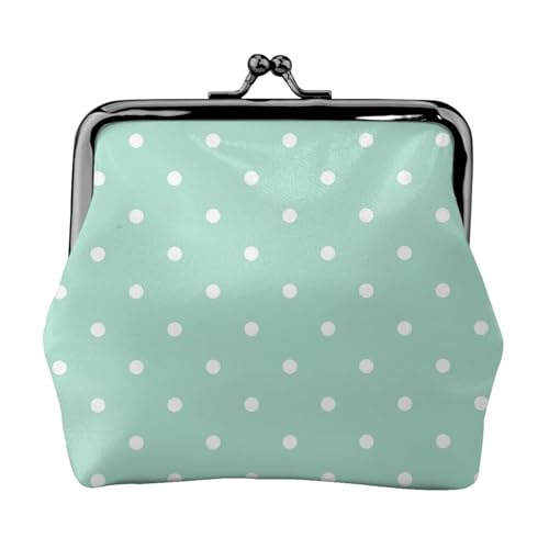 Grüne Polka Dots Damen Mini Münzbörse Leder Geldbörse Tasche für den täglichen Gebrauch und Geschenke von Apbdffjnf