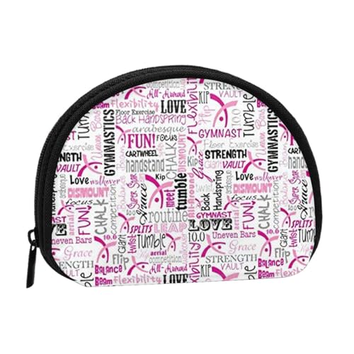 Gymnastik Rosa Damen Mini Münzgeldbörse Geldbörse Reißverschluss Beutel für den täglichen Gebrauch und Geschenke, Gymnastik pink, Einheitsgröße, Münztasche von Apbdffjnf