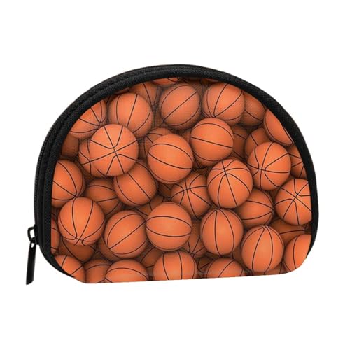 Gymnastik-blaue Mini-Geldbörse für Damen, mit Reißverschluss, für den täglichen Gebrauch und als Geschenk, Basketball orange, Einheitsgröße, Münztasche von Apbdffjnf