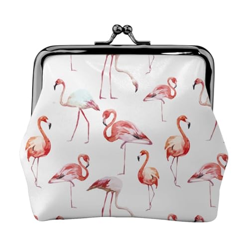 Hahn, Mini-Geldbörse für Damen, Leder, für den täglichen Gebrauch und Geschenke, Flamingo, Einheitsgröße, Münztasche von Apbdffjnf