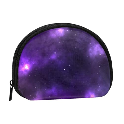 Hahn-Mini-Geldbörse für Damen, mit Reißverschluss, für den täglichen Gebrauch und als Geschenk, Magic Galaxy Sky Purple, Einheitsgröße, Münztasche von Apbdffjnf