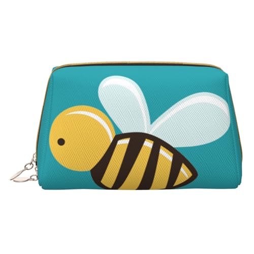 Kleine Make-up-Tasche für Hunde, Reise-Kosmetiktasche, Make-up-Tasche, PU-Leder, tragbar, vielseitig, mit Reißverschluss, Make-up-Tasche für Damen und Mädchen, Cartoon, Einheitsgröße, Kosmetikkoffer von Apbdffjnf