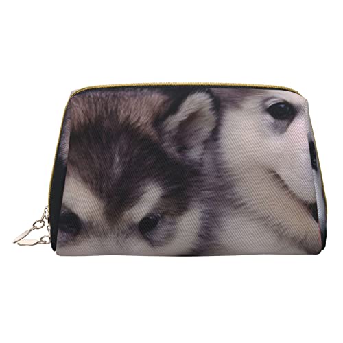 Kleine Make-up-Tasche für Hunde, Reise-Kosmetiktasche, Make-up-Tasche, PU-Leder, tragbar, vielseitig, mit Reißverschluss, Make-up-Tasche für Damen und Mädchen, hund, Einheitsgröße, Kosmetikkoffer von Apbdffjnf