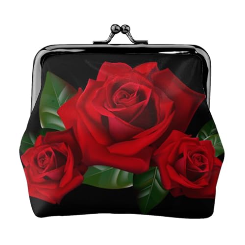 Lovely Strawberry Damen Mini Münzgeldbörse Leder Geldbörse Tasche für den täglichen Gebrauch und Geschenke, Gothic Rose, Einheitsgröße, Münztasche von Apbdffjnf