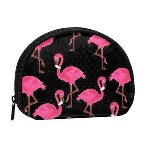 Mini-Geldbörse für Damen, mit Reißverschluss, für den täglichen Gebrauch und als Geschenk, Schöne rosa Flamingos, Einheitsgröße, Münztasche von Apbdffjnf