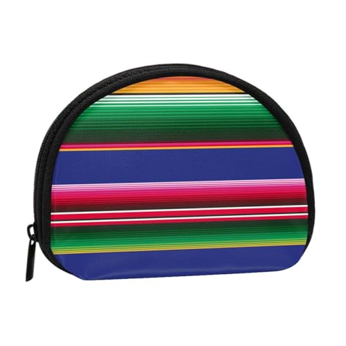 Mini-Geldbörse für Damen, mit Reißverschluss, für den täglichen Gebrauch und als Geschenk, Schwarz / Grau / Weiß, Bunte mexikanische Streifen, Einheitsgröße, Münztasche von Apbdffjnf