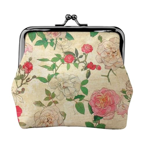 Pink and White Peonies Damen Mini Münzbörse Leder Geldbörse Tasche für den täglichen Gebrauch und Geschenke von Apbdffjnf