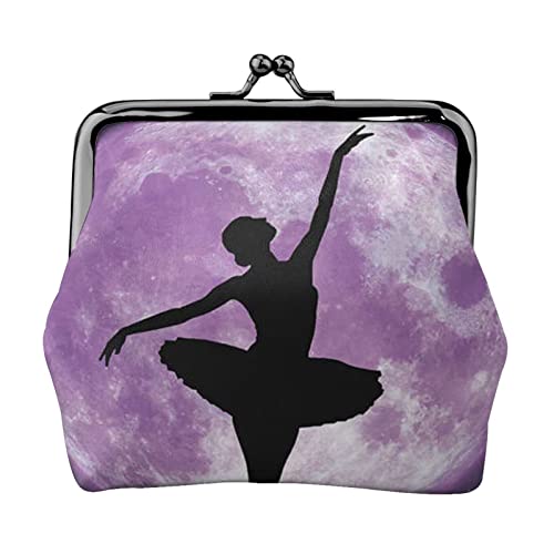 Skull Rock Roll Skelett Knochen Damen Mini Münzgeldbörse Leder Geldbörse Tasche für den täglichen Gebrauch und Geschenke, Ballerina Dance, Einheitsgröße, Münztasche von Apbdffjnf