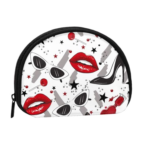 Starry Divination Constellation Damen Mini-Münzgeldbörse Geldbörse mit Reißverschluss für den täglichen Gebrauch und Geschenke, Lips High Heels, Einheitsgröße, Münztasche von Apbdffjnf