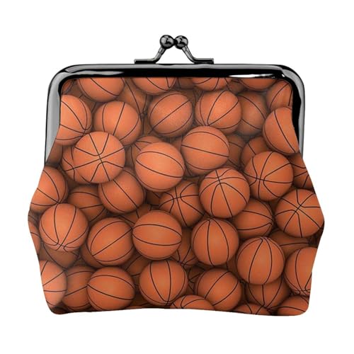 Turn-Blau Damen Mini Münzbörse Leder Geldbörse Tasche für den täglichen Gebrauch und Geschenke, Basketball orange, Einheitsgröße, Münztasche von Apbdffjnf