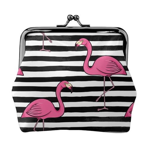 Valentinstag Liebe Herz Damen Mini Münzbörse Leder Geldbörse Tasche für den täglichen Gebrauch und Geschenke, Rosa Flamingo, Einheitsgröße, Münztasche von Apbdffjnf