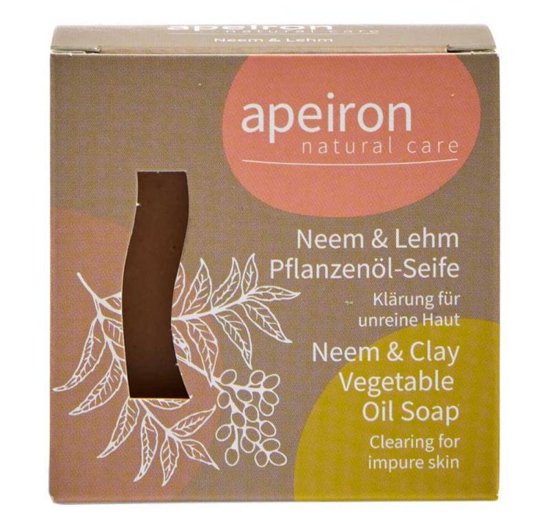 Apeiron Handseife Pflanzenöl-Seife - Neem & Lehm 100g von Apeiron