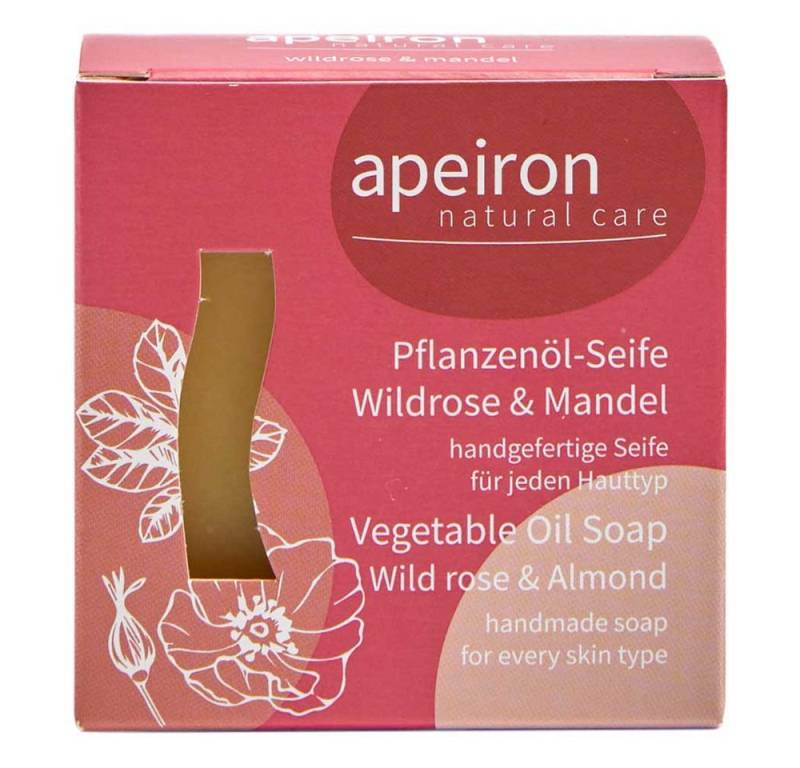 Apeiron Handseife Pflanzenöl-Seife - Wildrose & Mandel 100g von Apeiron