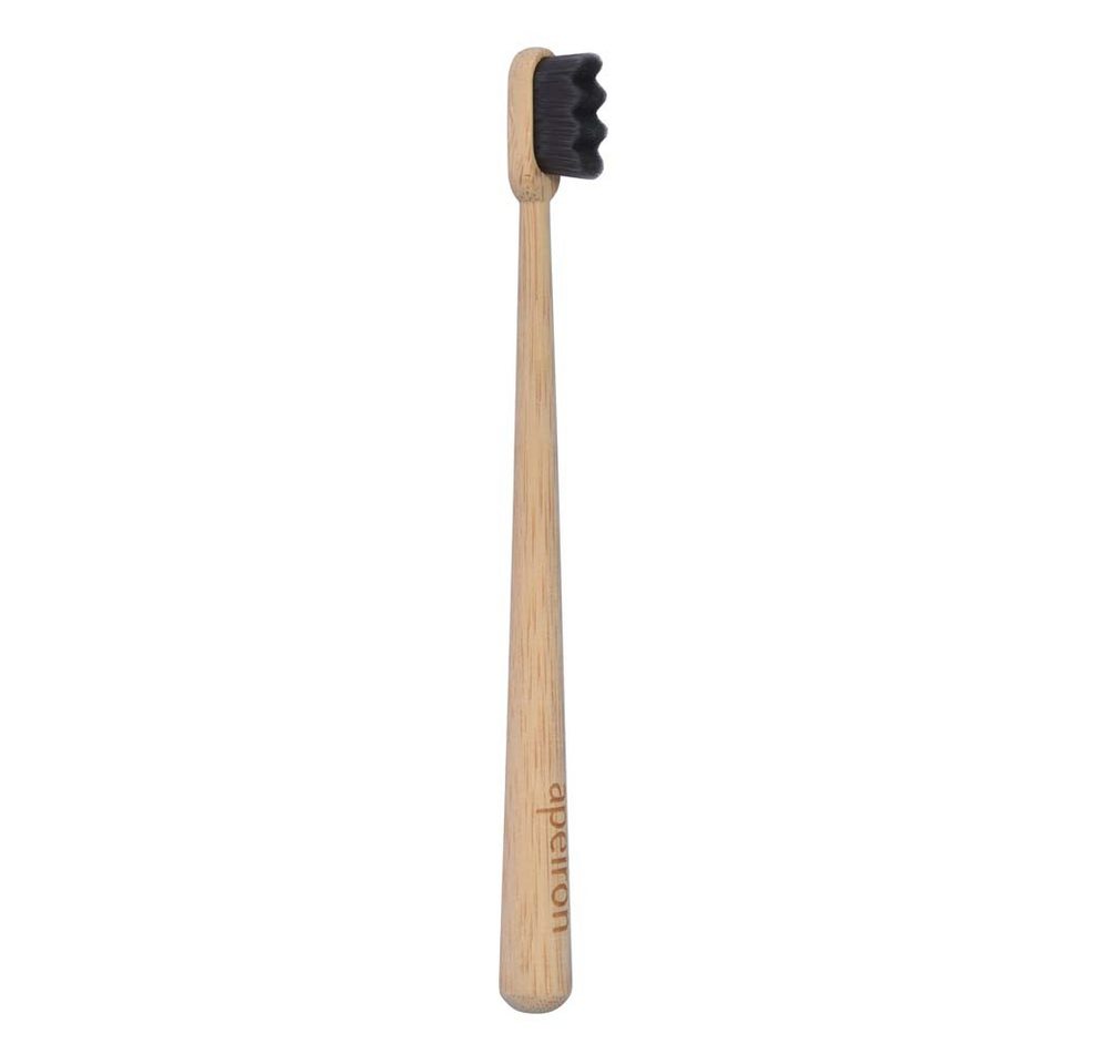 Apeiron Zahnbürste Finident Bambus-Zahnbürste - schwarz 2er Pack von Apeiron