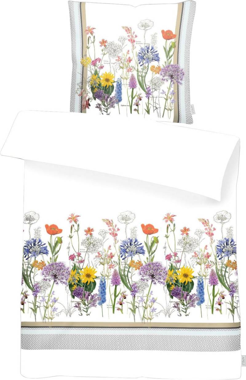 APELT Bettwäsche "Frida" 2 Stk. tlg. eine Blütenwiese mit heimischen Sommerblumen von Apelt