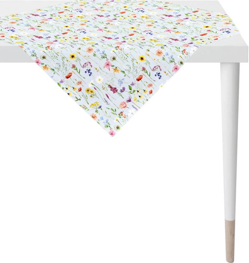 APELT Mitteldecke "6815 SPRINGTIME, Frühjahrsdeko, Frühling" Digitaldruck, mit Frühjahrsblüten, wie auf einer Streublumenwiese von Apelt