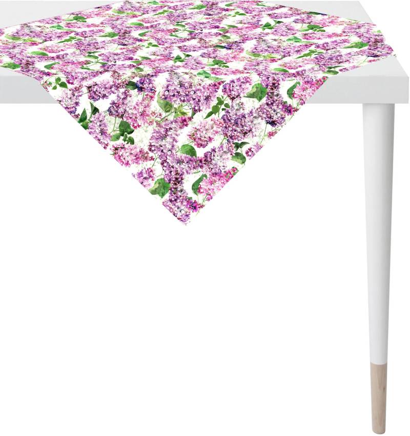 APELT Mitteldecke "6820 SPRINGTIME, Frühjahrsdeko, Frühling" mit Blütenmotiv, Digitaldruck, Flieder All-Over von Apelt