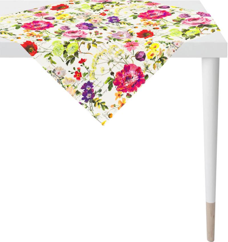 APELT Mitteldecke "6850 SUMMERTIME, Sommerdeko, Sommer" mit Sommerblüten, Digitaldruck, Blüten Motiv von Apelt