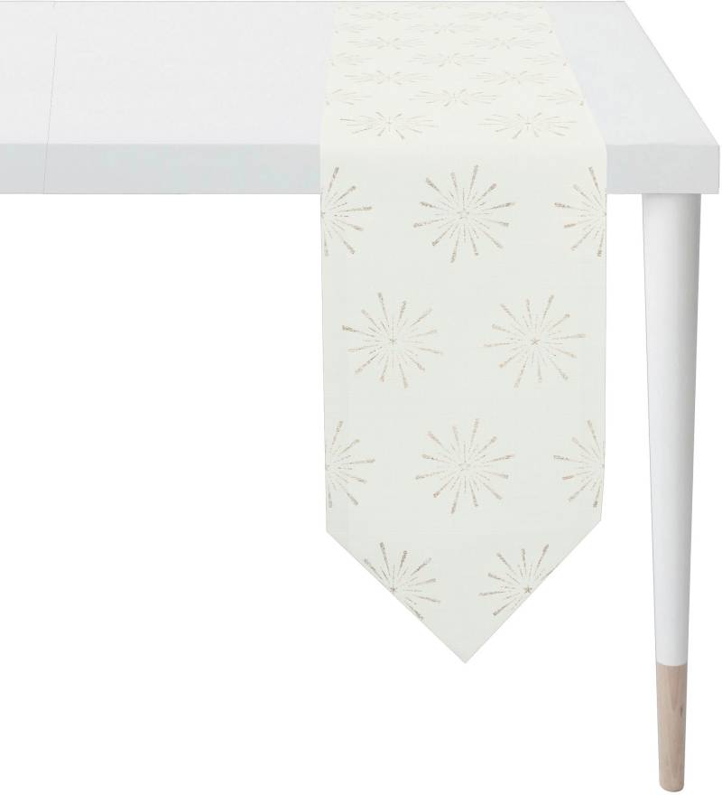 APELT Tischband "6302 CHRISTMAS GLAM, Weihnachtsdeko, Weihnachten" Lurex-Jacquardgewebe von Apelt