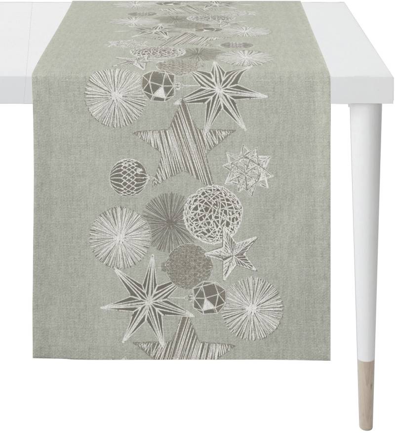 APELT Tischläufer "4708 CHRISTMAS GLAM, Weihnachtsdeko, Weihnachten" Lurex-Jacquardgewebe von Apelt