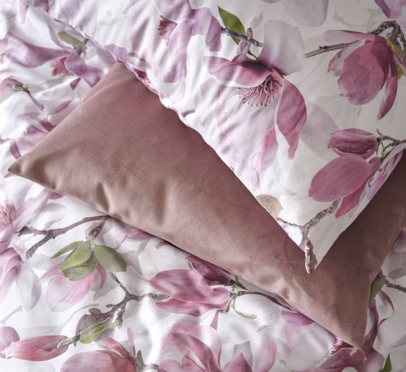 APELT Wendebettwäsche "Dorothy" exklusive Design Bettwäsche mit großblütigen Magnolienzweige von Apelt