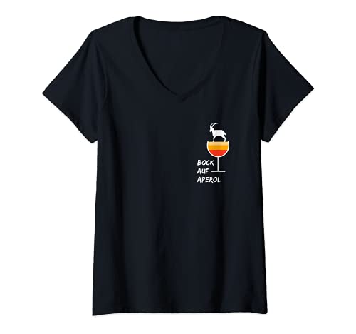 Damen Bock auf Aperol - Ich liebe Aperol Spritz - Lieblingsgetränk T-Shirt mit V-Ausschnitt Damen Bock auf Aperol - Ich liebe Aperol Spritz - Lieblingsgetränk T-Shirt mit V-Ausschnitt von Aperoliker Aperolikerin Spritz Geschenk Cocktail