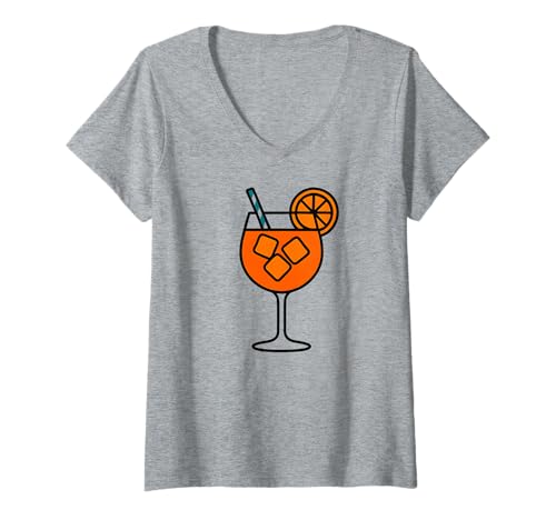Damen Aperilizer Fun Party T-Shirt mit V-Ausschnitt von Aperolizer Party Clothing & Gifts