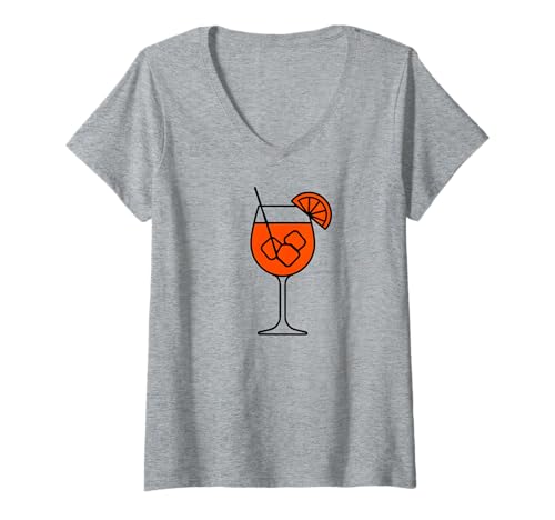 Damen Aperilizer Fun Party T-Shirt mit V-Ausschnitt von Aperolizer Party Clothing & Gifts