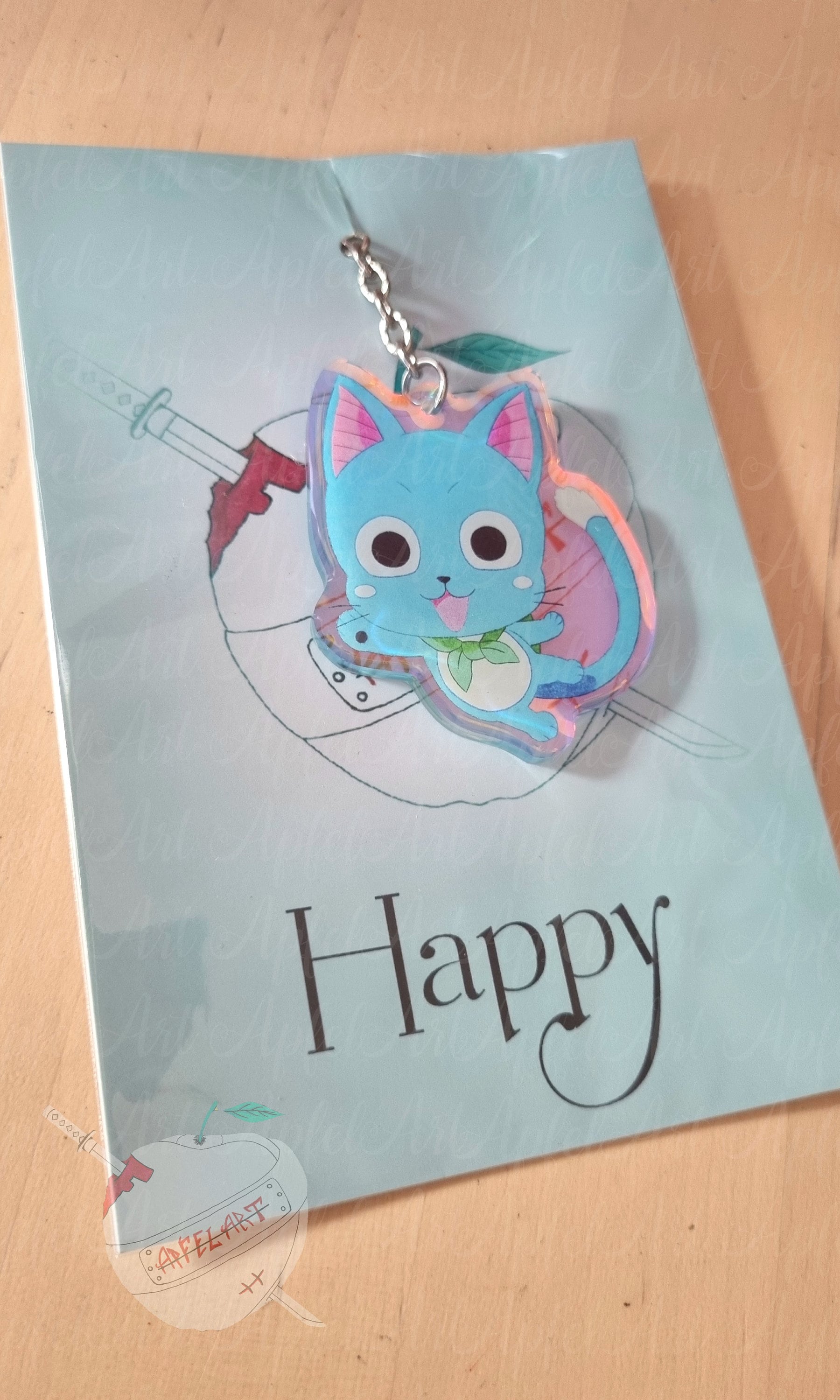 Happy Schlüsselanhänger von ApfelArtDE