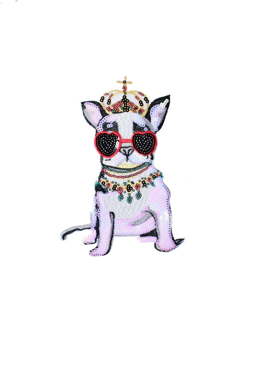 23cm Pailletten Applikation Mops Hund Bügelbild Applikationen Sequins Patch Aufbügler Tier Dog Boxer Bunt Herz Sonnenbrille Cool 23cm Pailletten Applikation Mops Hund Bügelbild Applikationen Sequins Patch Aufbügler Tier Dog Boxer Bunt Herz Sonnenbrille Cool von ApfelblueteShopDE