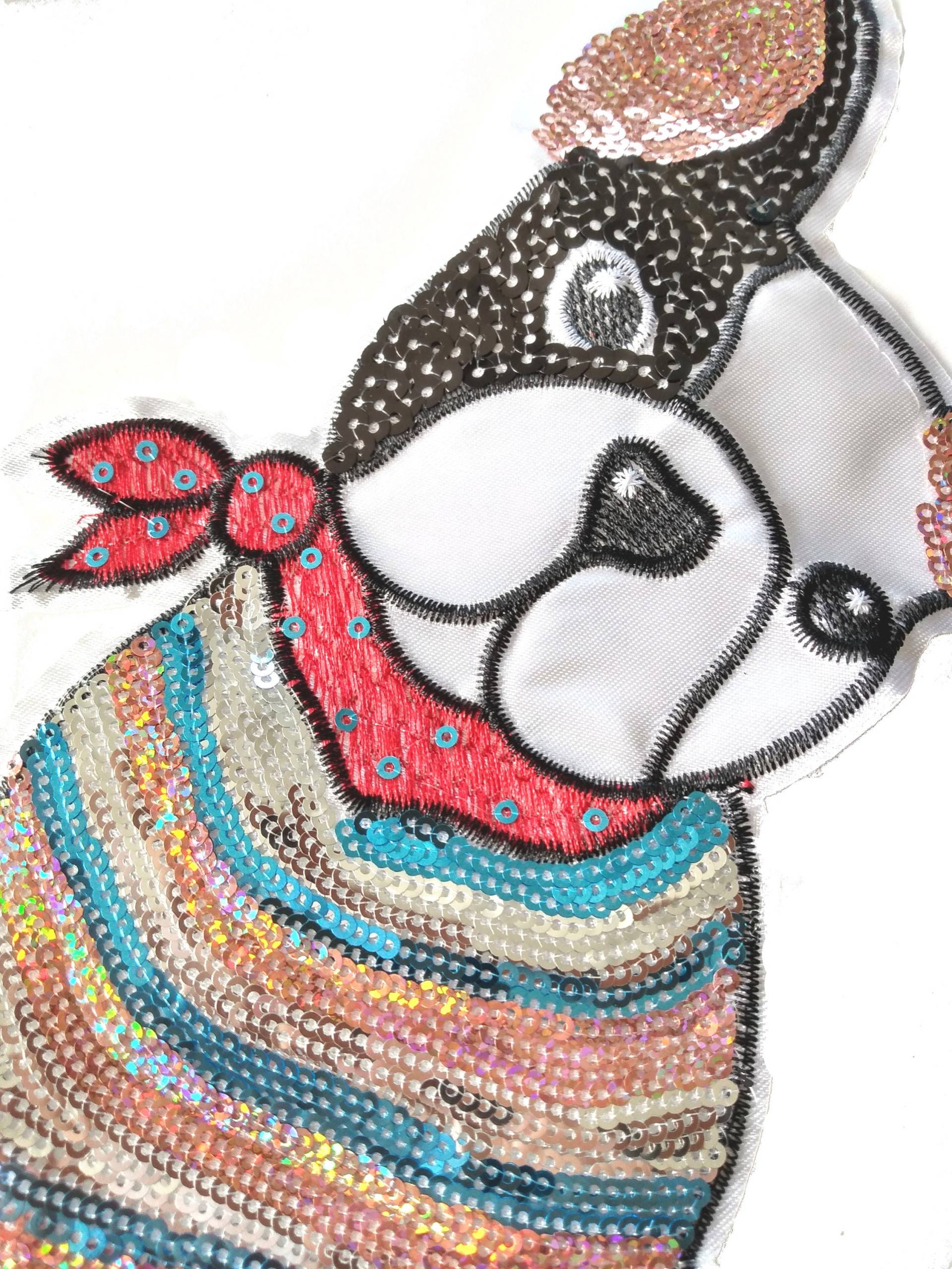 25cm Pailletten Applikation Hund Applikationen Sequins Patch Aufnäher Kinder Tier Dog Boxer Bügelbild Bunt Rosa Blau Türkis Silber Schwarz 25cm Pailletten Applikation Hund Applikationen Sequins Patch Aufnäher Kinder Tier Dog Boxer Bügelbild Bunt Rosa Blau Türkis Silber Schwarz von ApfelblueteShopDE