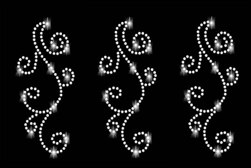 27cm Strass Applikation Bügelbild Bordüre Streifen Ornament Hotfix Applikationen Strasssteine Rhinestone Neckline Ausschnitt Bündchen Borte von ApfelblueteShopDE