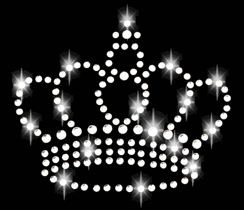 6x5cm Strass Applikation Krone Crown Bügelbild Hot Fix Applikationen Strasssteine Rhinestone Aufbügeln Krönchen Prinzessin König Adel Silber von ApfelblueteShopDE