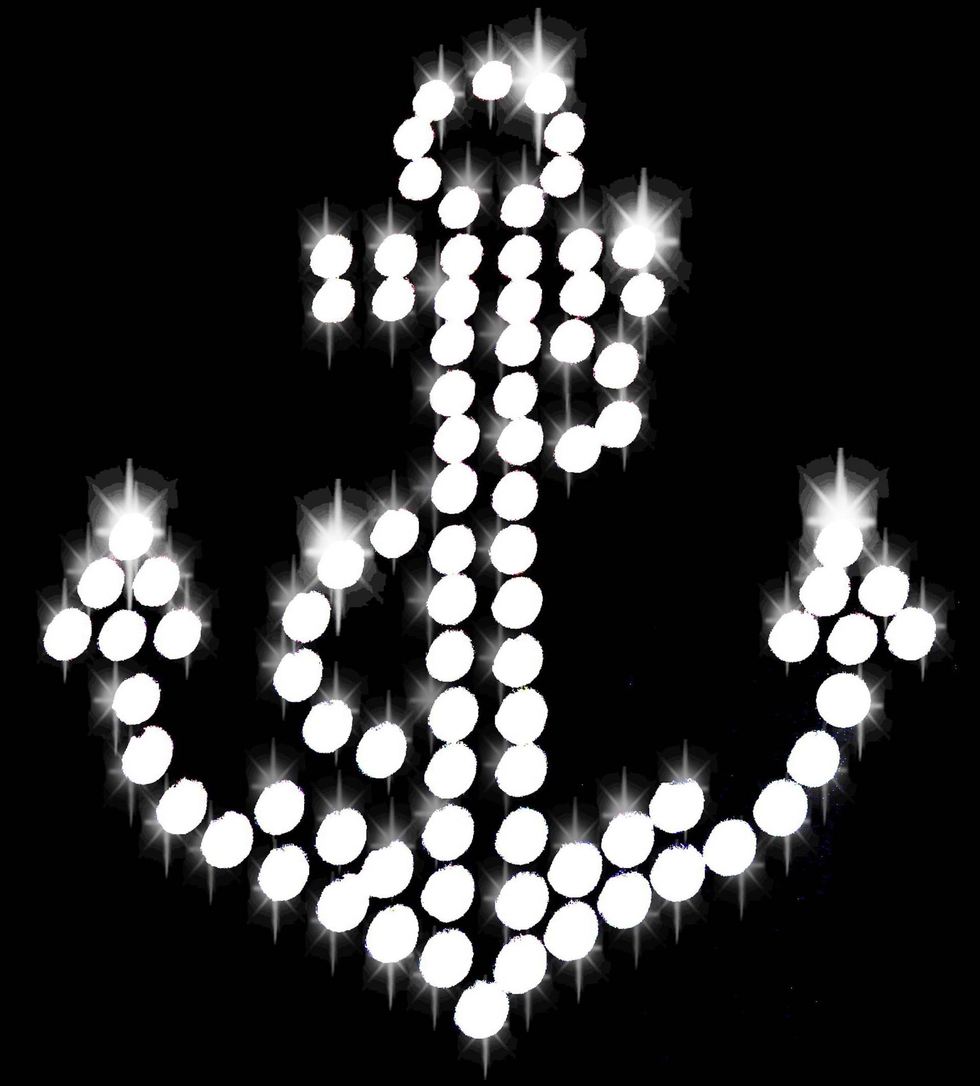 Strass Applikation Anker Schiffsanker Bügelbild Hot Fix Applikationen Strasssteine Rhinestone Schiff Meer See Boot Ankerhaken Anchor Marine von ApfelblueteShopDE