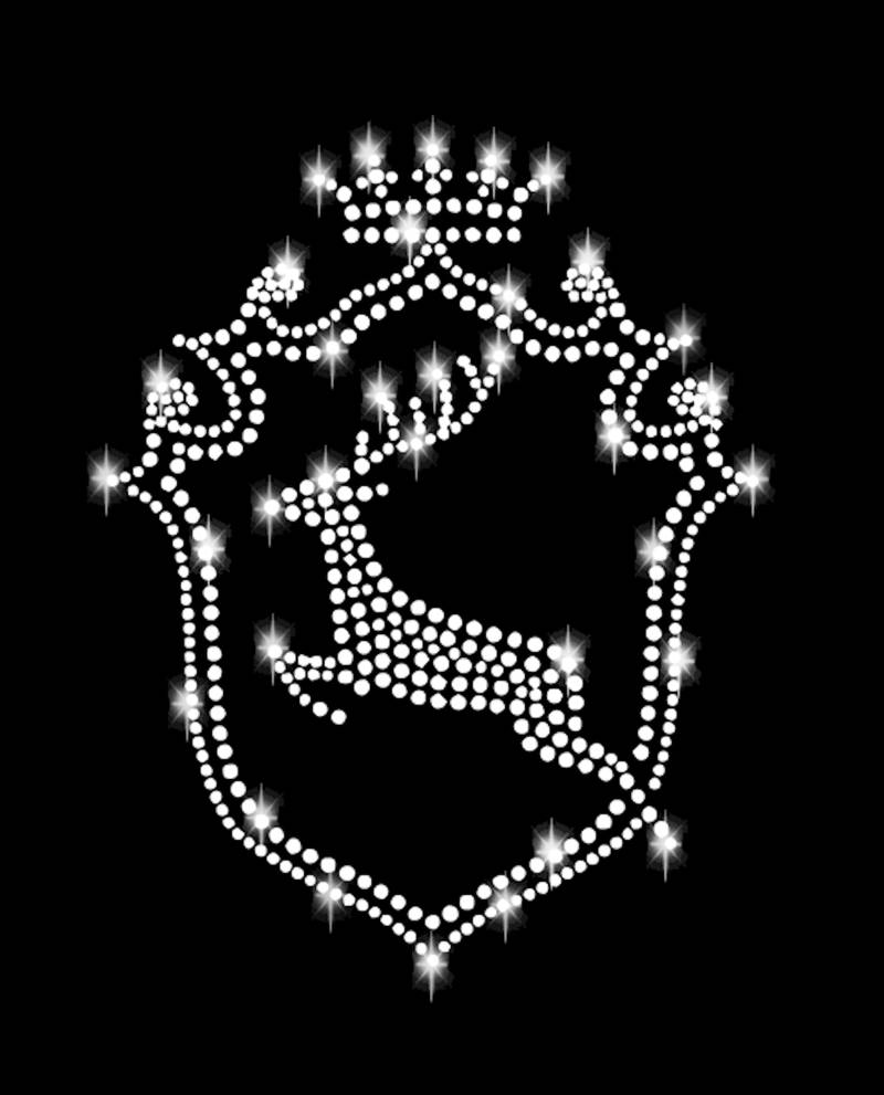 Strass Applikation Hirschgeweih Geweih Wiesn Bügelbild Hot Fix Applikationen Strasssteine Rhinestone Deer Oktoberfest Munich Tracht von ApfelblueteShopDE
