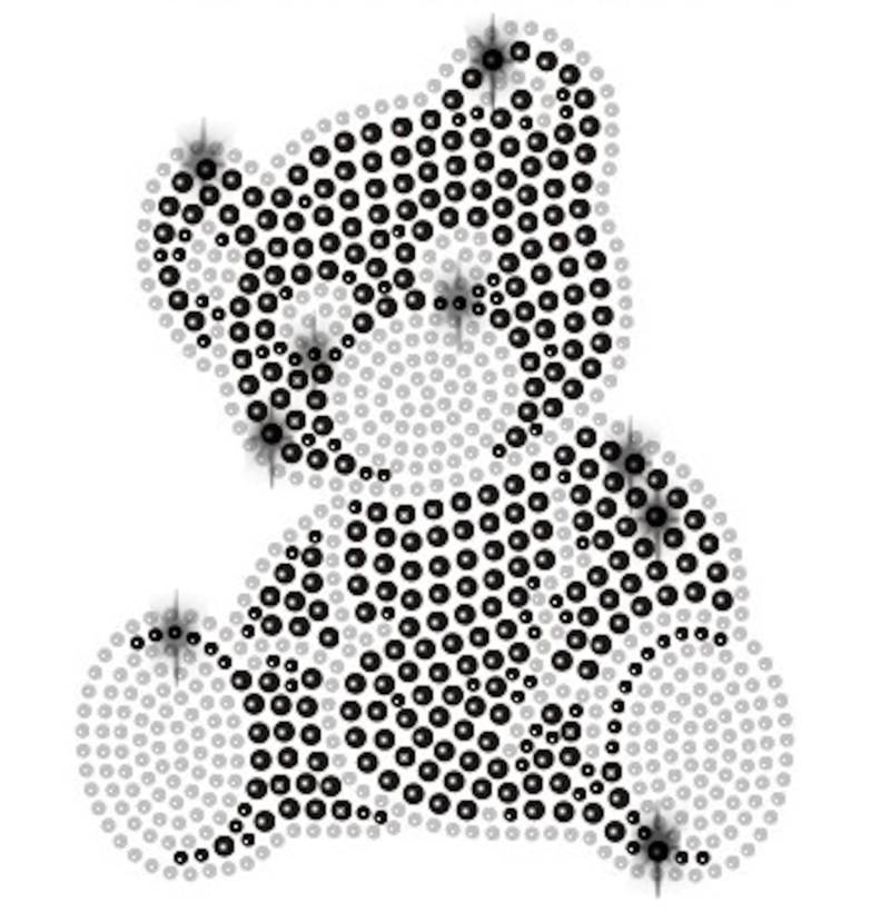 Strass Applikation Panda Schwarz Teddybär Teddy Bügelbild Bär Pandabär Angry Tier Cool Groß Applikationen Bügelbilder Strasssteine von ApfelblueteShopDE