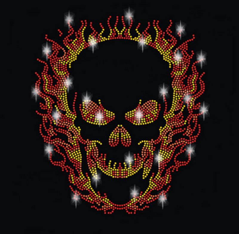 Strass Applikation Totenkopf Flammen Burning Skull Schädel Bügelbild Applikationen Feuer Strasssteine Gothic Rhinestone Fire Rot Gelb Strass Applikation Totenkopf Flammen Burning Skull Schädel Bügelbild Applikationen Feuer Strasssteine Gothic Rhinestone Fire Rot Gelb von ApfelblueteShopDE