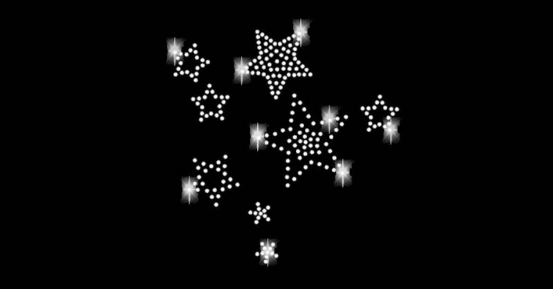 Strass Stern Star Applikation Bügelbild Hot Fix Applikationen Strasssteine Rhinestone Symbol Ornament Sternschnuppe Himmel Sterne Schnee von ApfelblueteShopDE