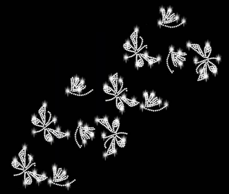 xl Strass Applikation Schmetterlinge Butterfly Bügelbild Hot Fix Applikationen Strasssteine Rhinestone Aufbügeln Schmetterling Insekt Sommer von ApfelblueteShopDE