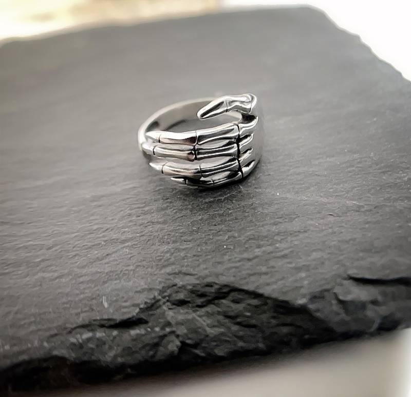 925 Sterling Silber Hand Ring_ Valentinstag Größenverstellbar Handverstellbar Ring von AphroditeSterling