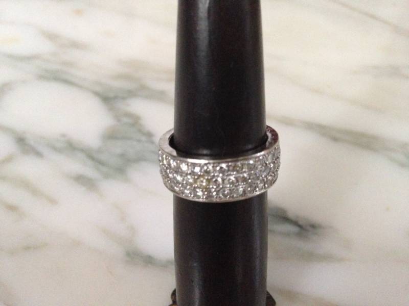 Pavé Eternity Band, 14K Weißgold, Diamant Ehering Herren, Unisex 13 Gramm, Kombiring, Größe 8, Herrenring Am Kleinen Finger Pavé Eternity Band, 14K Weißgold, Diamant Ehering Herren, Unisex 13 Gramm, Kombiring, Größe 8, Herrenring Am Kleinen Finger von AphroditesAntiques