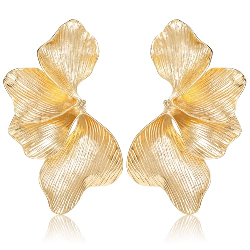 1 Paare Blumen Ohrringe Gold Goldene Statement Ohrringe Fächerförmig Blumen Ohrringes Gold Ohrringes Damen Boho Statement Flower Earrings Hypoallergene Modeschmuck für Damen 1 Paare Blumen Ohrringe Gold Goldene Statement Ohrringe Fächerförmig Blumen Ohrringes Gold Ohrringes Damen Boho Statement Flower Earrings Hypoallergene Modeschmuck für Damen von Aphumedc